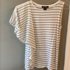 WHBM ruffle shoulder top